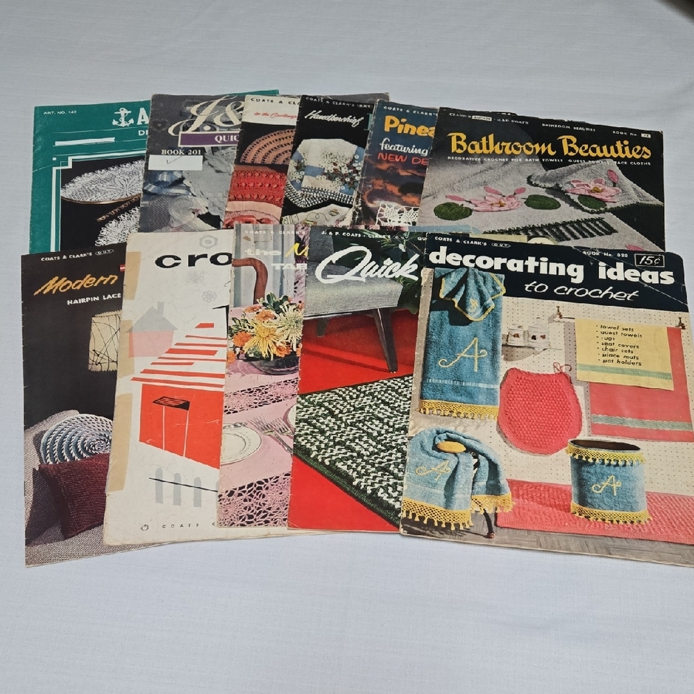 Vintage Clarks Crochet Pattern Books